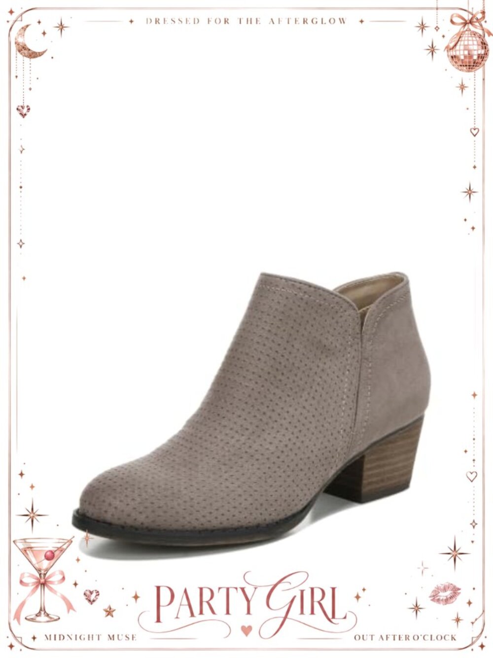 Womens Blake Ankle Bootie Closed Toe Block Heel Synthetic Slip On Fall